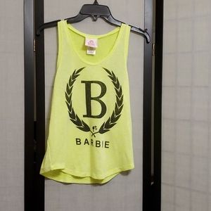 Barbie neon green no sleeve shirt